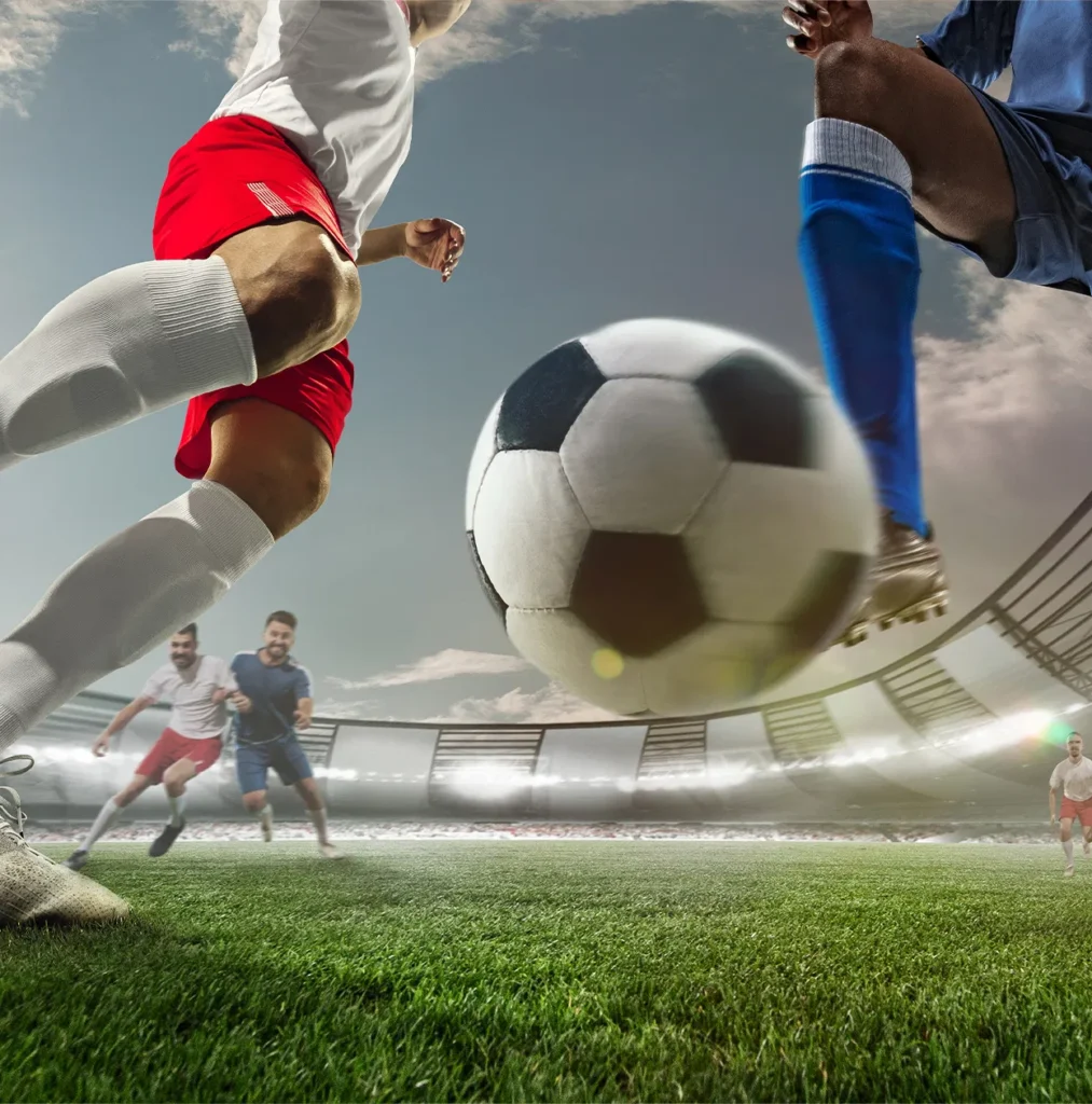 imagen de destaque que es el futbol. jugadores y balon