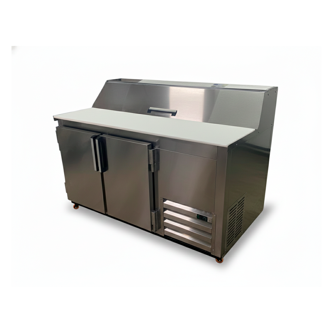 mesa fría con capucha ingredientes