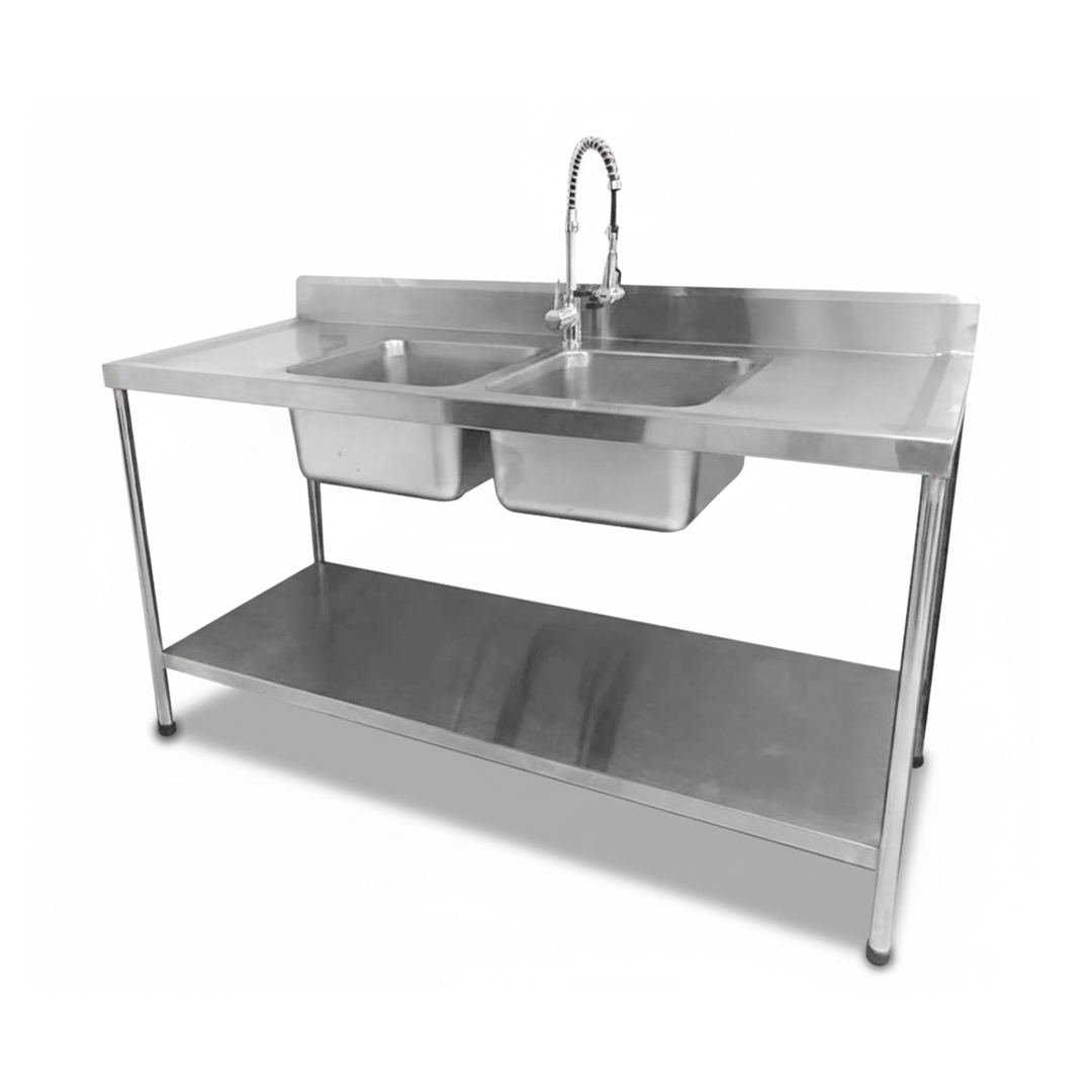 fregadero ind de 2 tanques