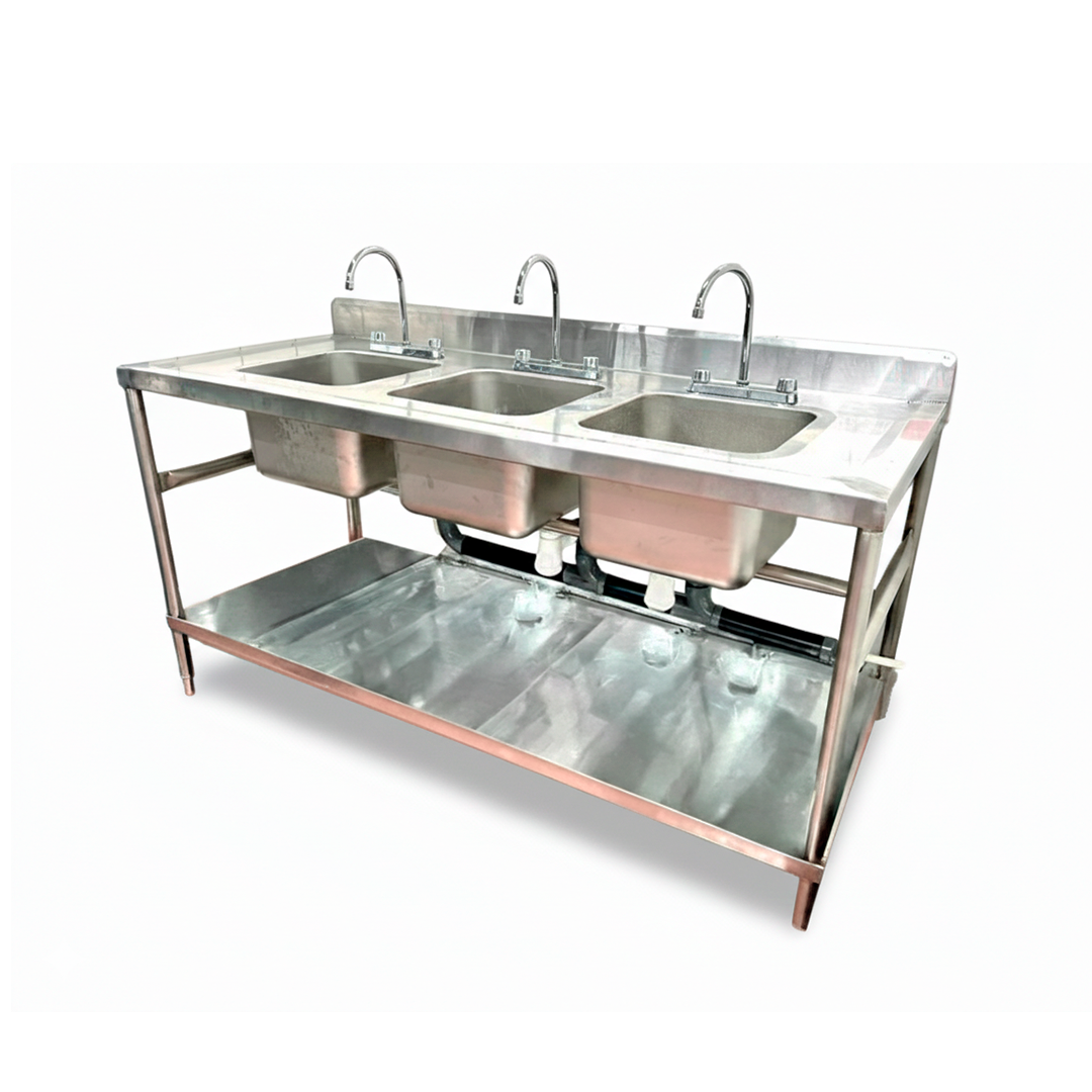 fregadero ind de 3 tanques