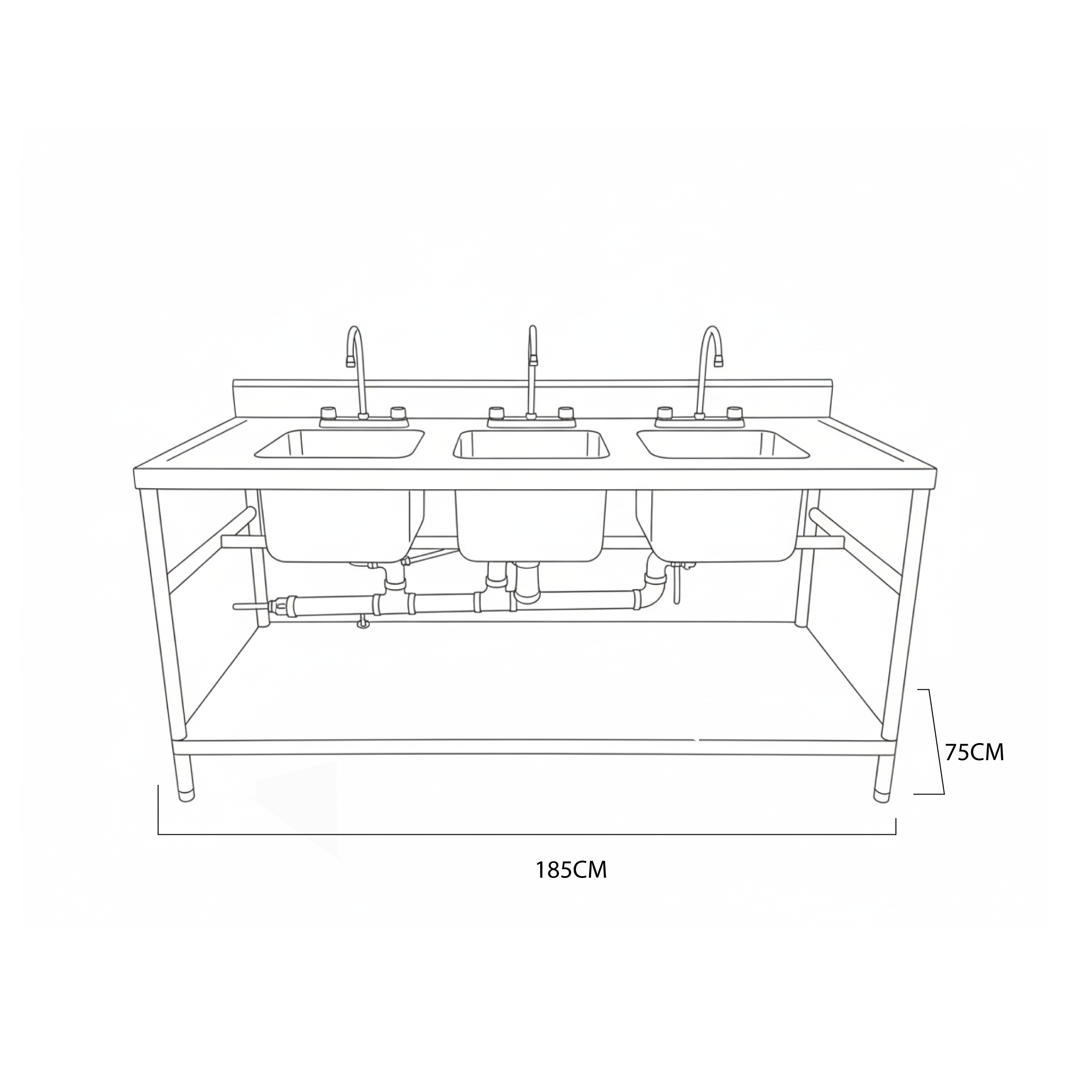 fregadero ind de 3 tanques fregadero ind de 3 tanques